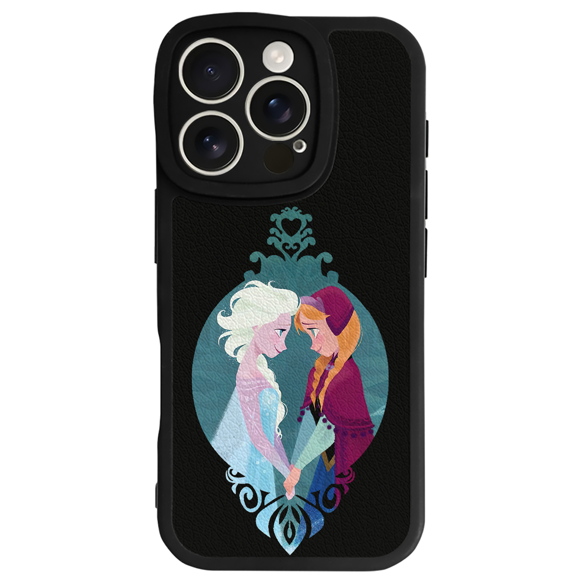（画像用） アナと雪の女王 アンナ エルサ Frozen Anna Elsa 【iPhone 16シリーズ対応】シリコンスマホケース（レザー調） 材質：シリコン